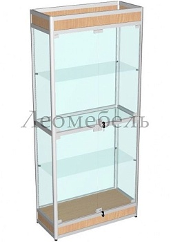 ВА-401 Витрина из алюминиевого профиля с подиумом цвет Дуб сонома